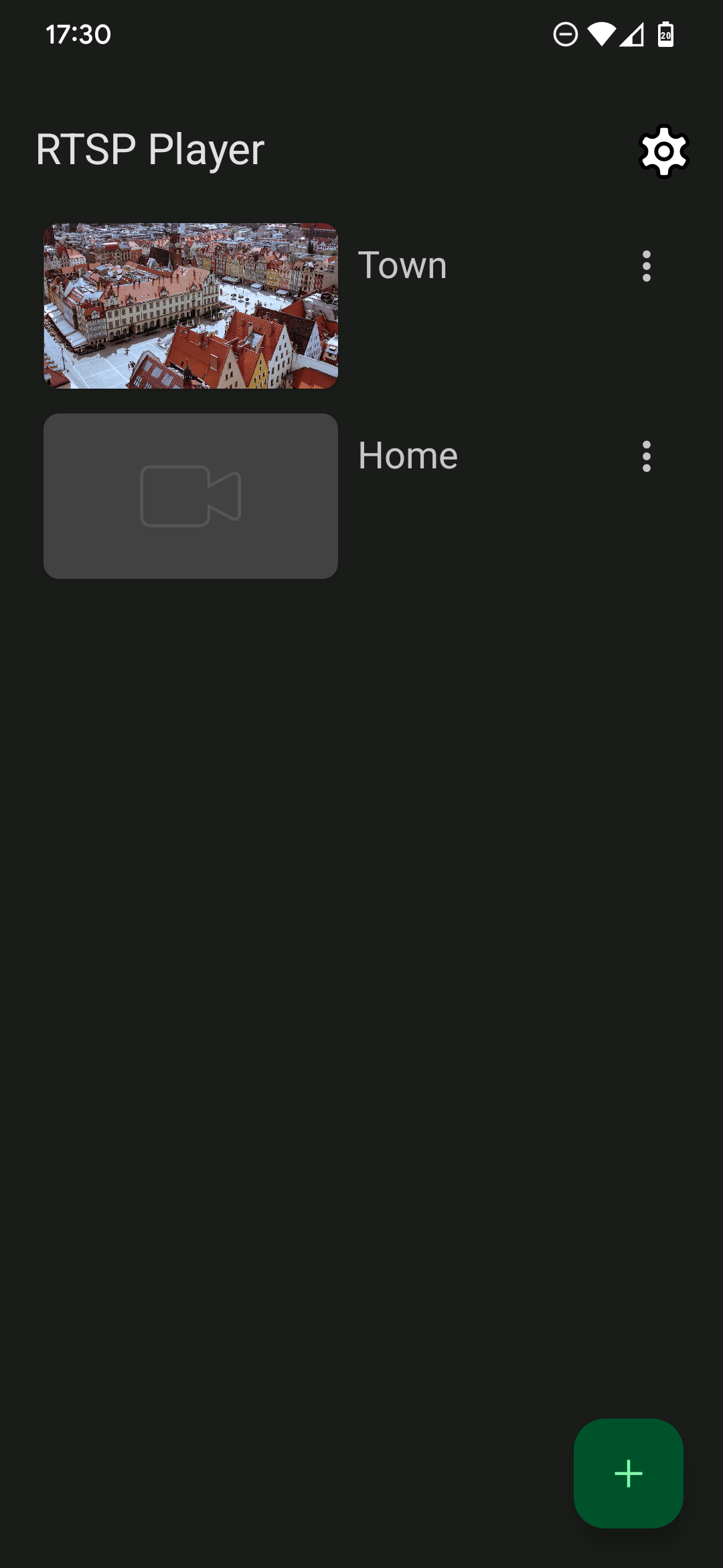 Screenshot of main screen